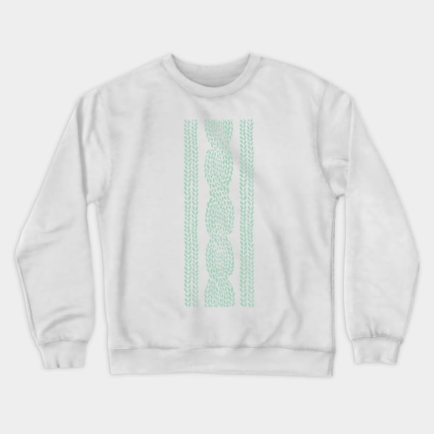 Cable Mint Crewneck Sweatshirt by ProjectM